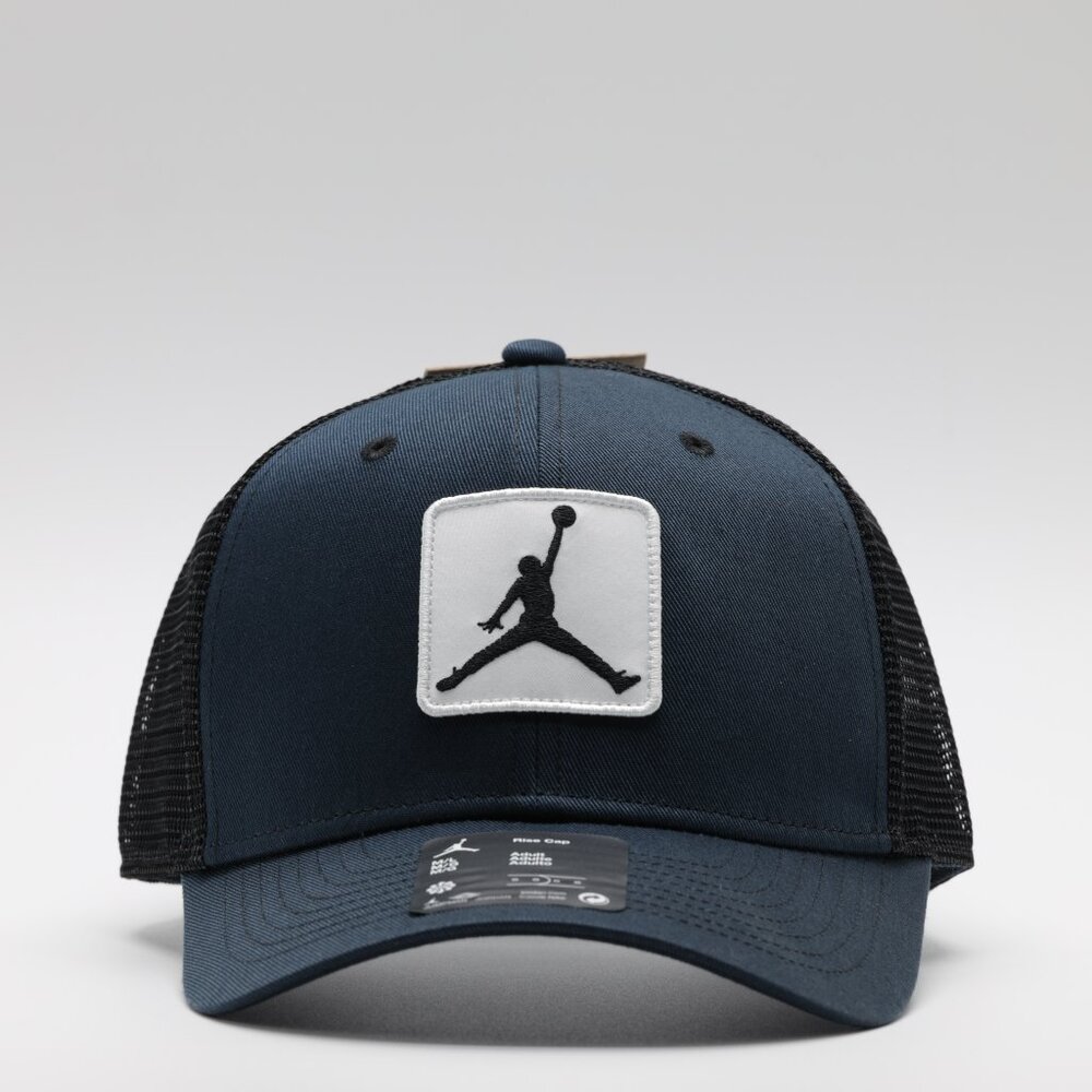 Jordan Rise Adjustable Fit Breathable Structured Hat Black/Navy Unisex Size M/L
